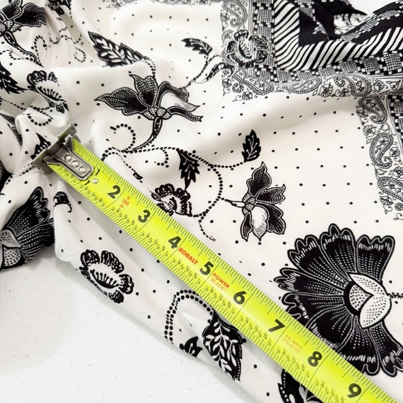 Anthropologie ett:twa Glencairn Cropped Wide Leg Pant Black White Small - Picture 11 of 15